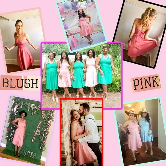 MAKE AN OFFER! Coral Pink retro sundress. Small - Picture 4 of 4